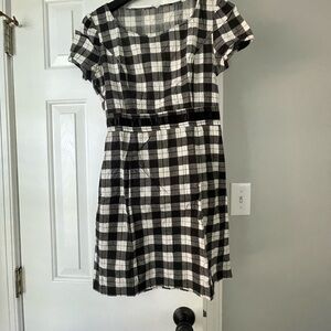 Black and White Plaid Dress